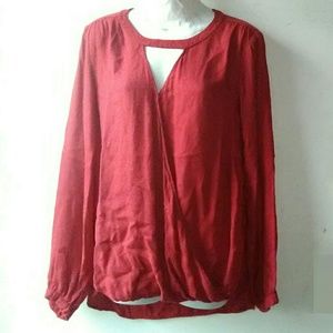 Velvet By Graham & Spencer Burnout Wrap Top NWT